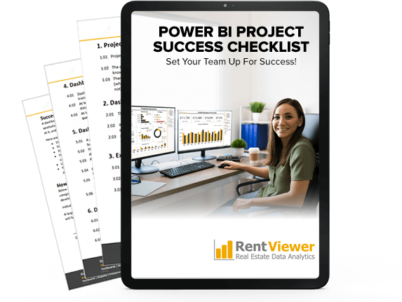 Power BI Real Estate Checklist on iPad