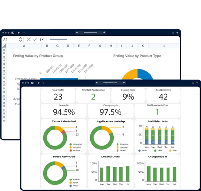 Custom real estate dashboard example built in Power BI and Tableau